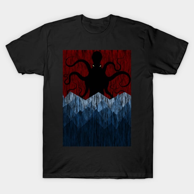 Cthulhu's sea of madness - Red T-Shirt by Ednathum